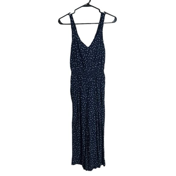 LOFT Petites Blue Polka Dot Pantsuit size 00P - Picture 1 of 5